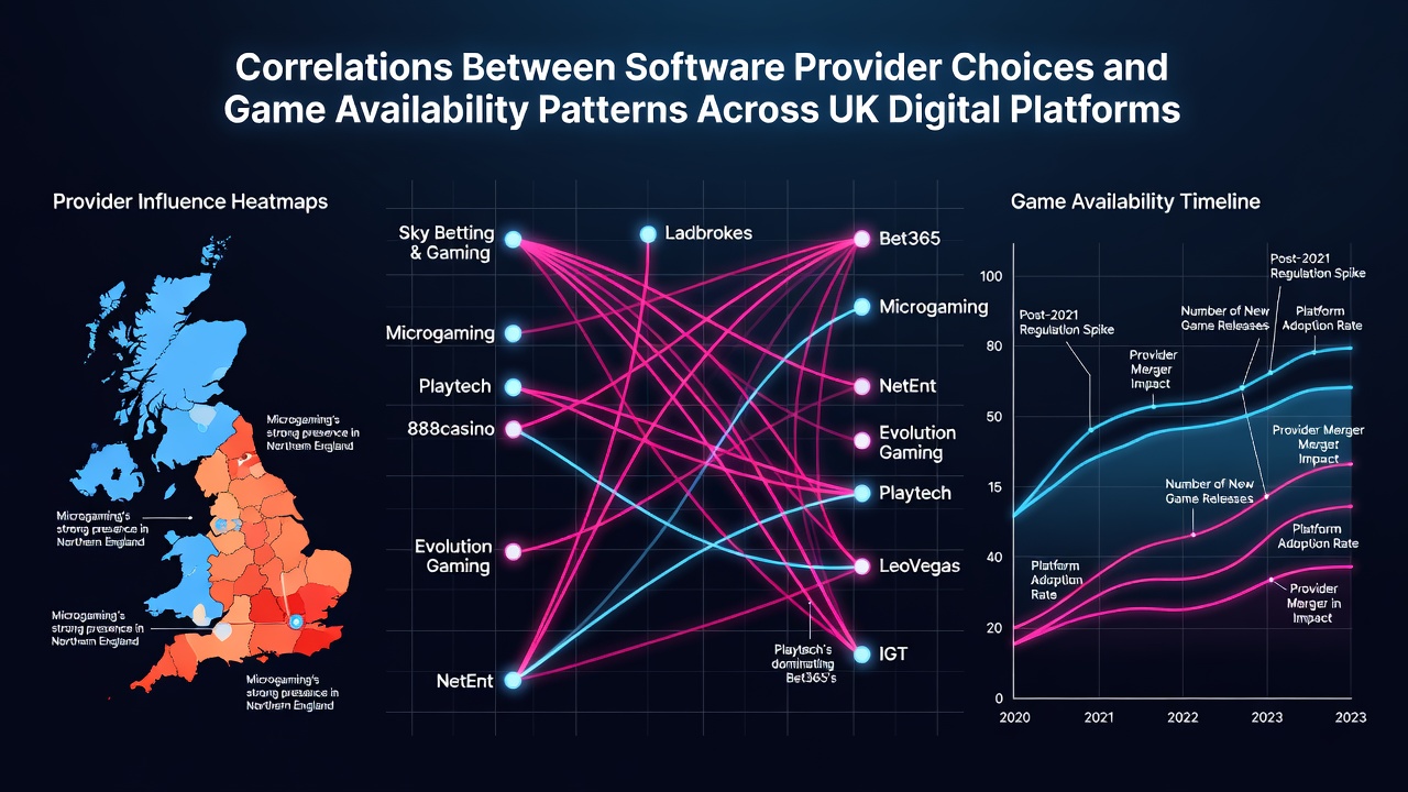 Chart illustrating game distribution patterns linked to software provider partnerships on UK platforms