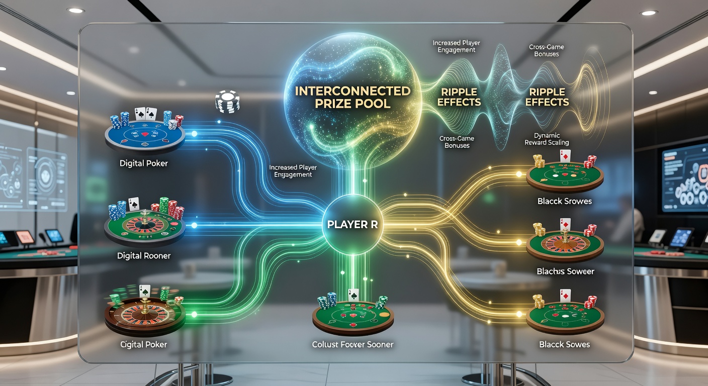 Analytics dashboard illustrating player retention curves tied to interconnected prize pool activity in British digital gaming venues