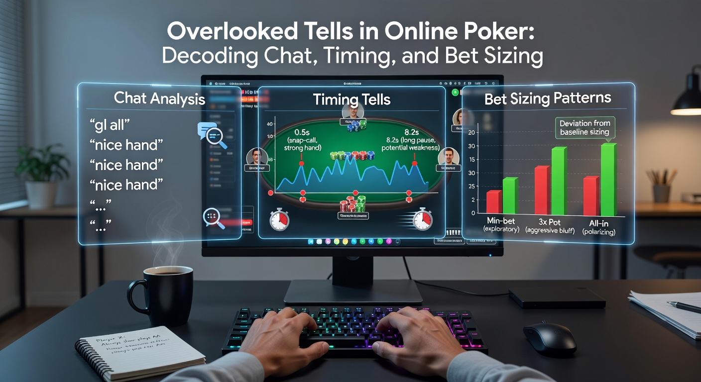 Close-up of online poker interface highlighting bet sizing slider, timer countdown, and chat overlay during a crucial river decision