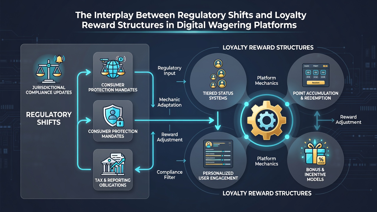 Analytics dashboard displaying loyalty program metrics under regulatory oversight with compliance markers